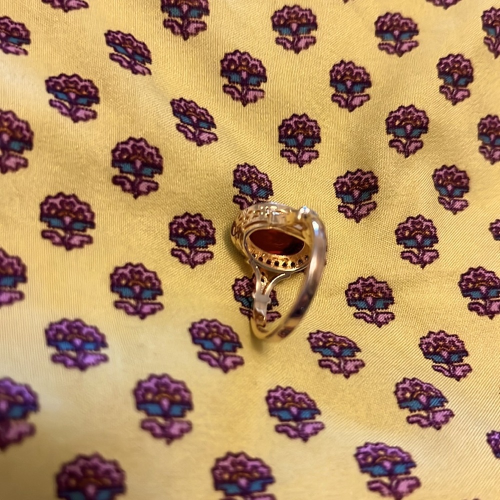 Ruby And Diamond Ring. Synthetic Ruby And Cz’s - image 3